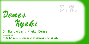 denes nyeki business card